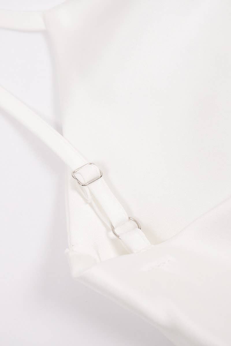 CWDMD5276_BACKLESS TIE SLIT COWL NECK CAMI DRESS