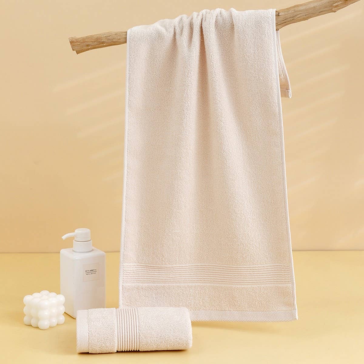 HOUSEHOLD SOLID COLOR THIN SOFT COTTON TOWEL