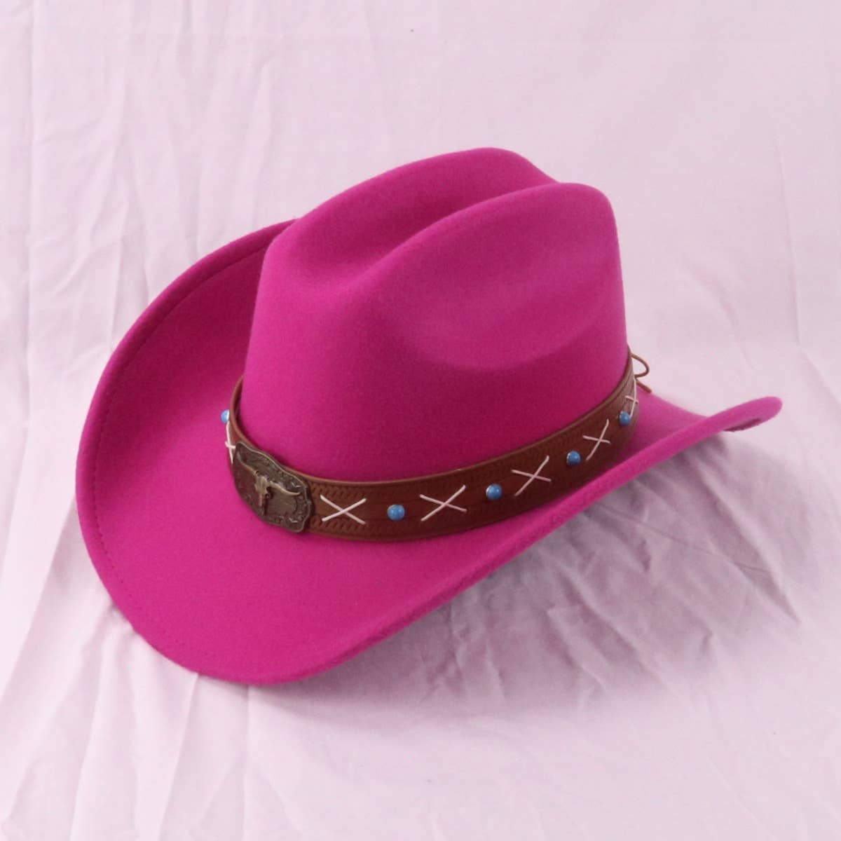 Boho Western Wide Brim Felt Hat for Travel & Sun_CWAH3658