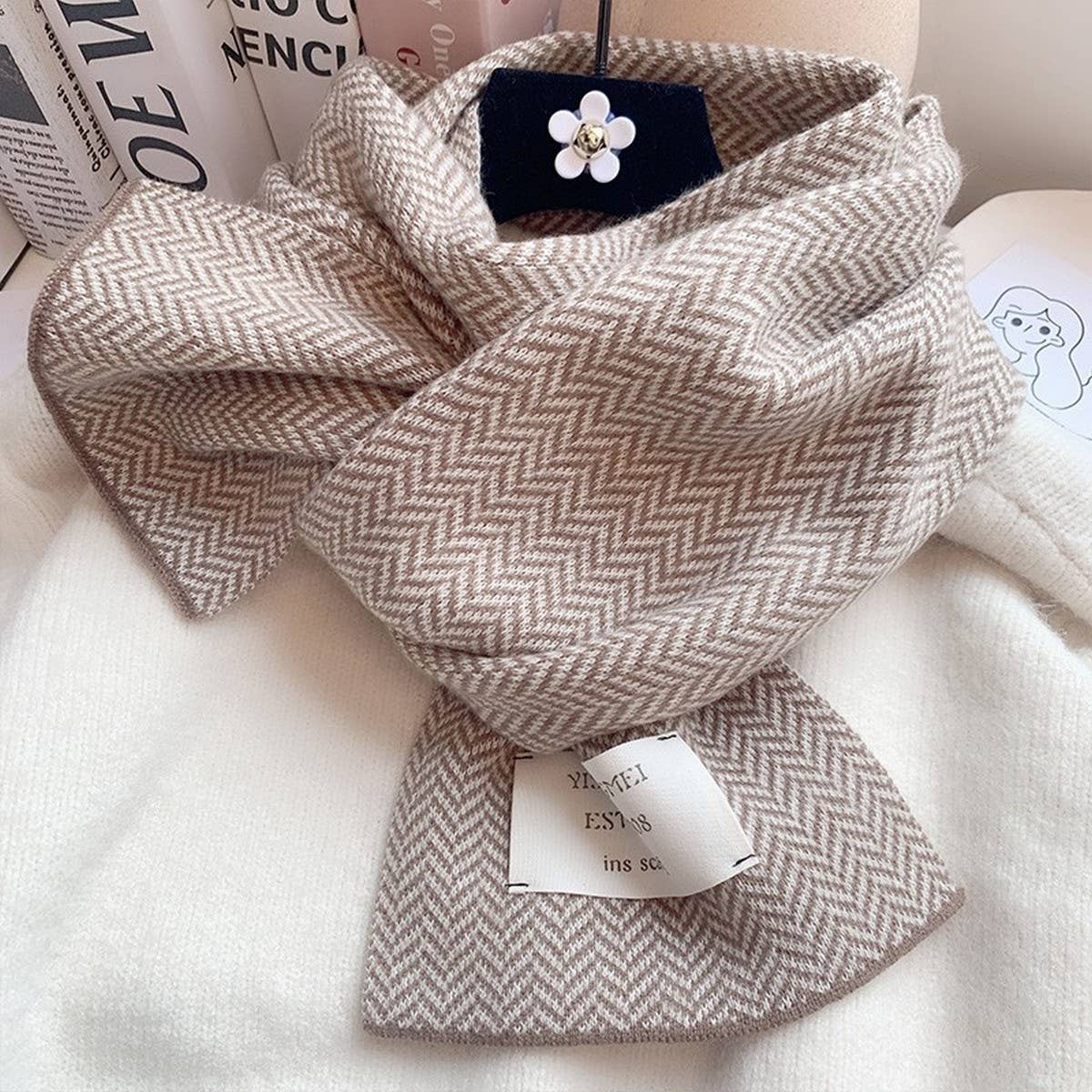 Cozy Knit Scarf - Thick Faux Cashmere Winter Wrap