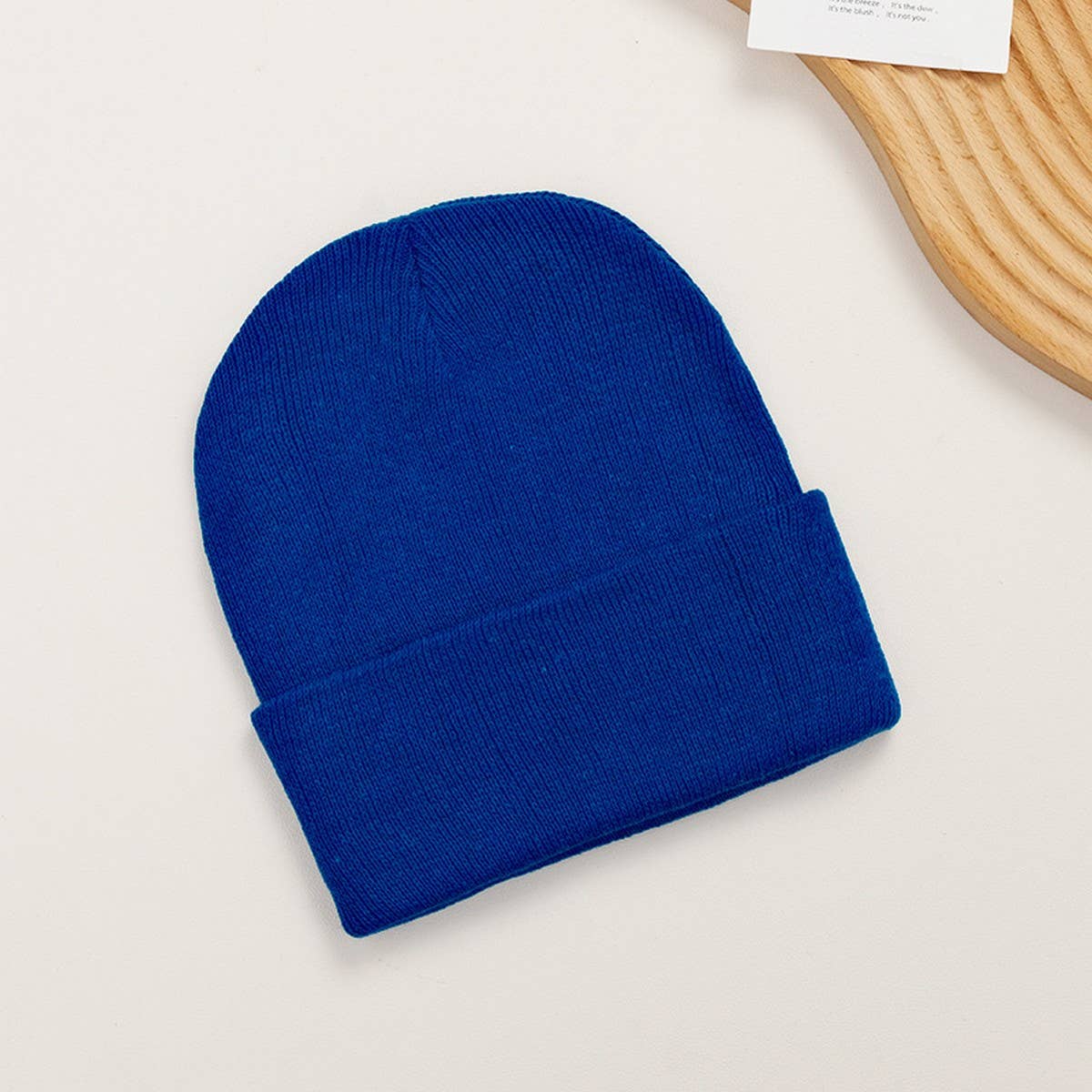 CWAH04340_MENS BLACK PLAIN KNIT BEANIE HAT POLYESTER