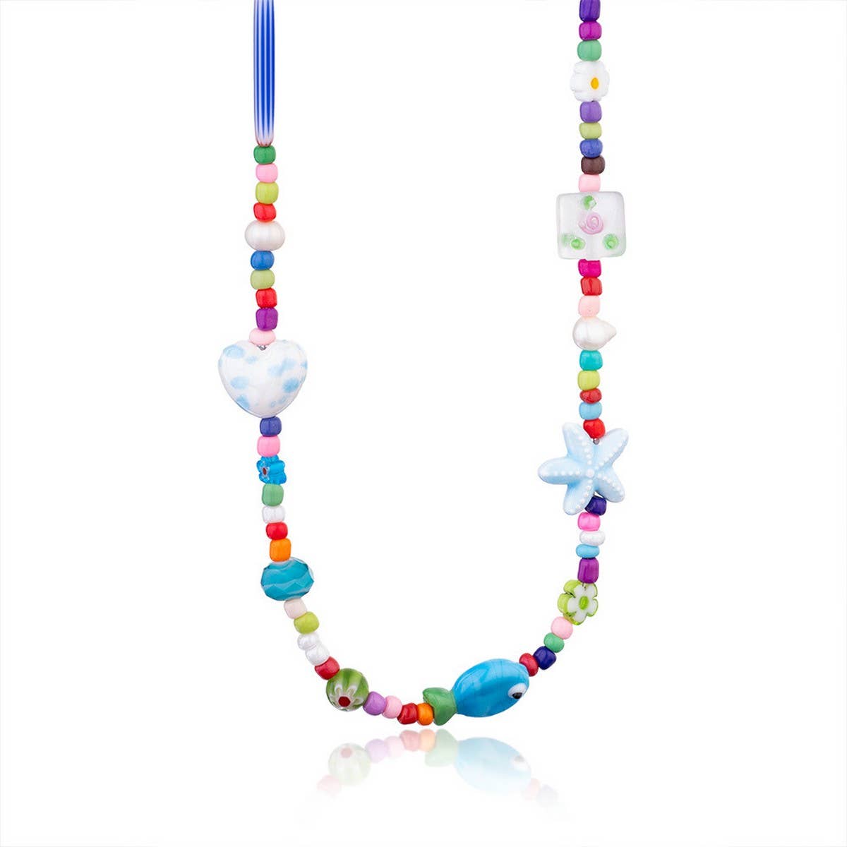 Colorful Boho Pearl Beads Luxury Sweater Necklace