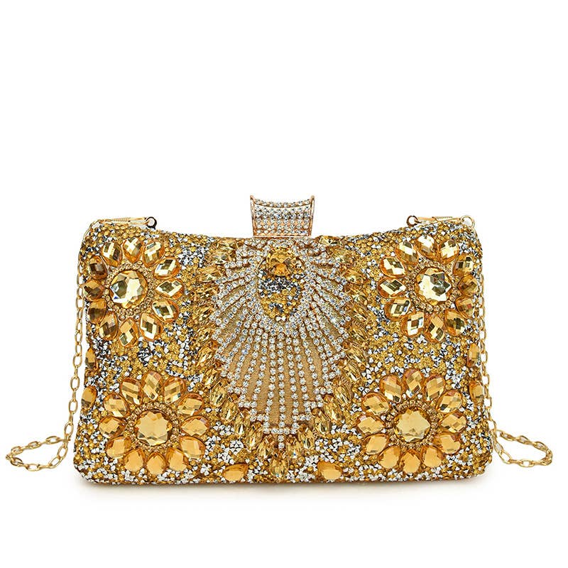 Fashionable rhinestone retro single-shoulder bag