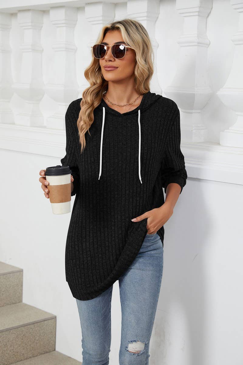 CWOHOL1110_AUTUMN AND WINTER LOOSE HOODED SWEATSHIRT