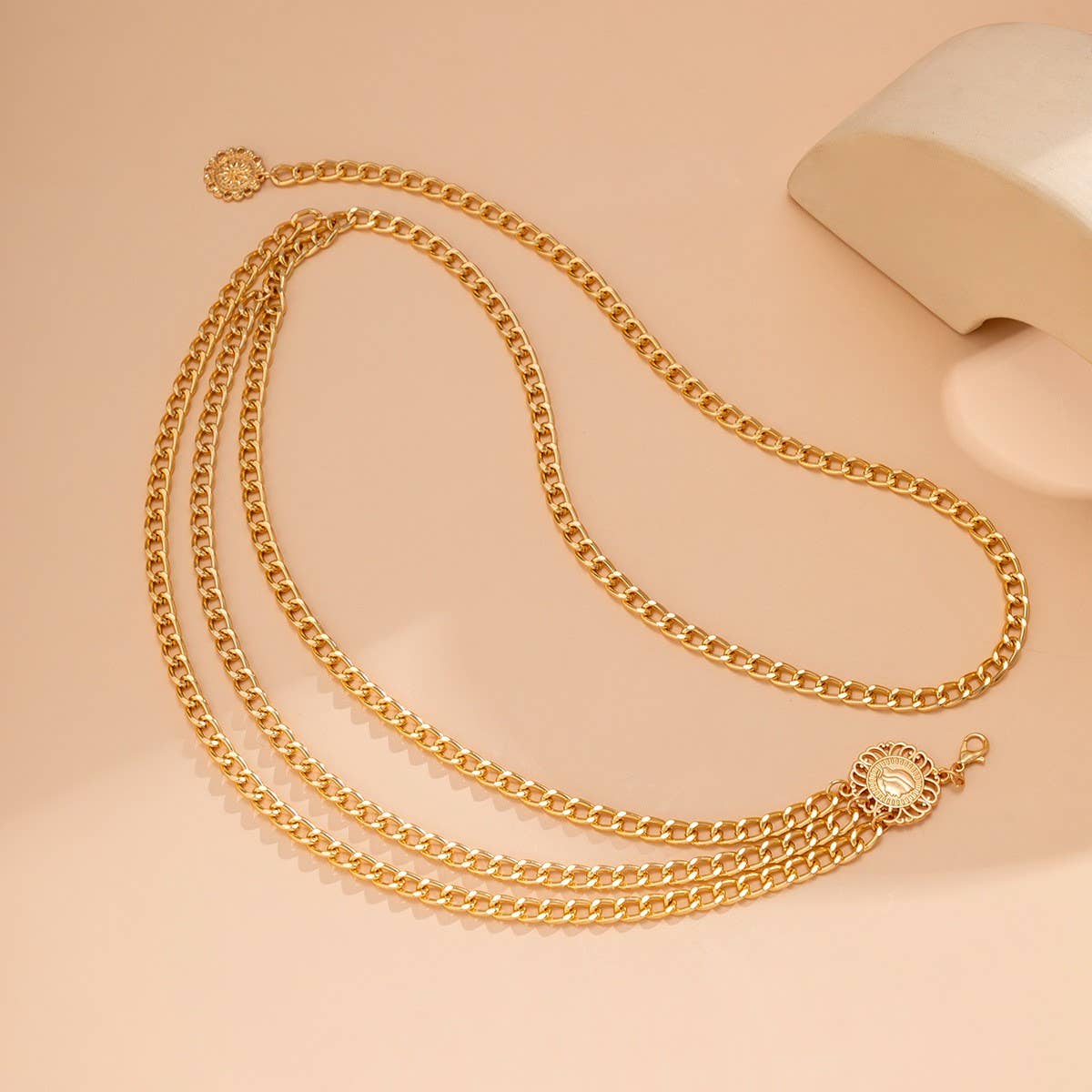 ALLOY MULTI LAYER WAIST CHAIN BODY CHAIN_CWMM0658