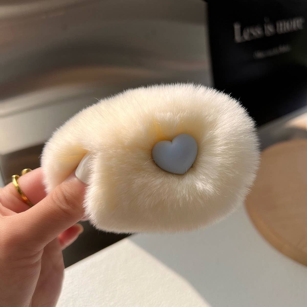 DESIGN PERSONALITY CUTE PLUSH GIRL LOVE HAIR CLIP