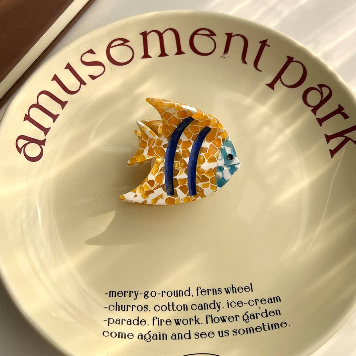 Pink Dolphin Acetate Hair Clip