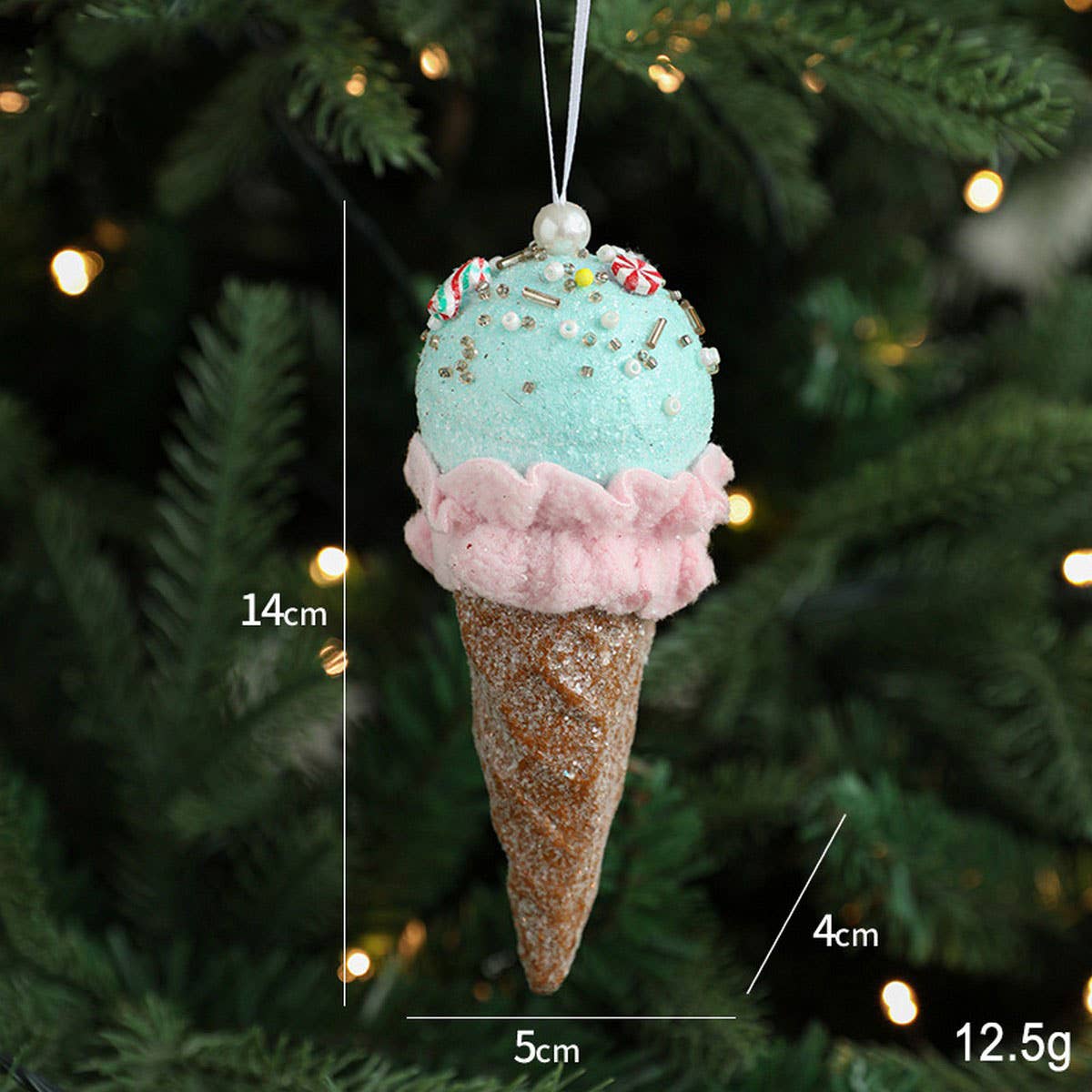Ice Cream Snowman Christmas Tree Hanging Decor