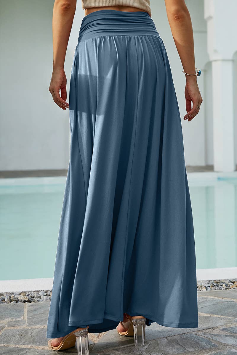 CWBLS116-P_CASUAL LONG LENGTH MAXI STYLE WAIST LIGHT SKIRT