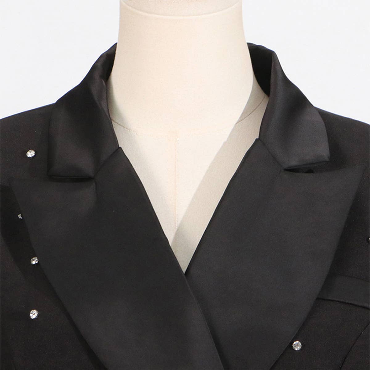 Refined Rhinestone Blazer ??Slim & Stylish_CWOCO1251