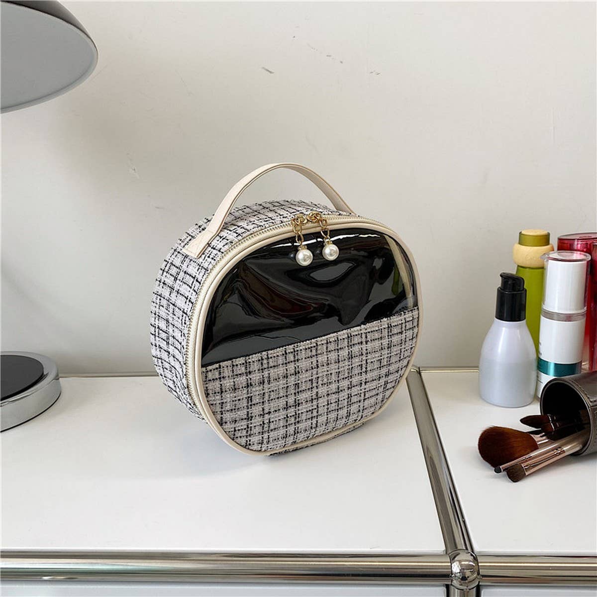 NEW FASHION ROUND LARGE CAPACITY COSMETIC BAG_CWAB4451