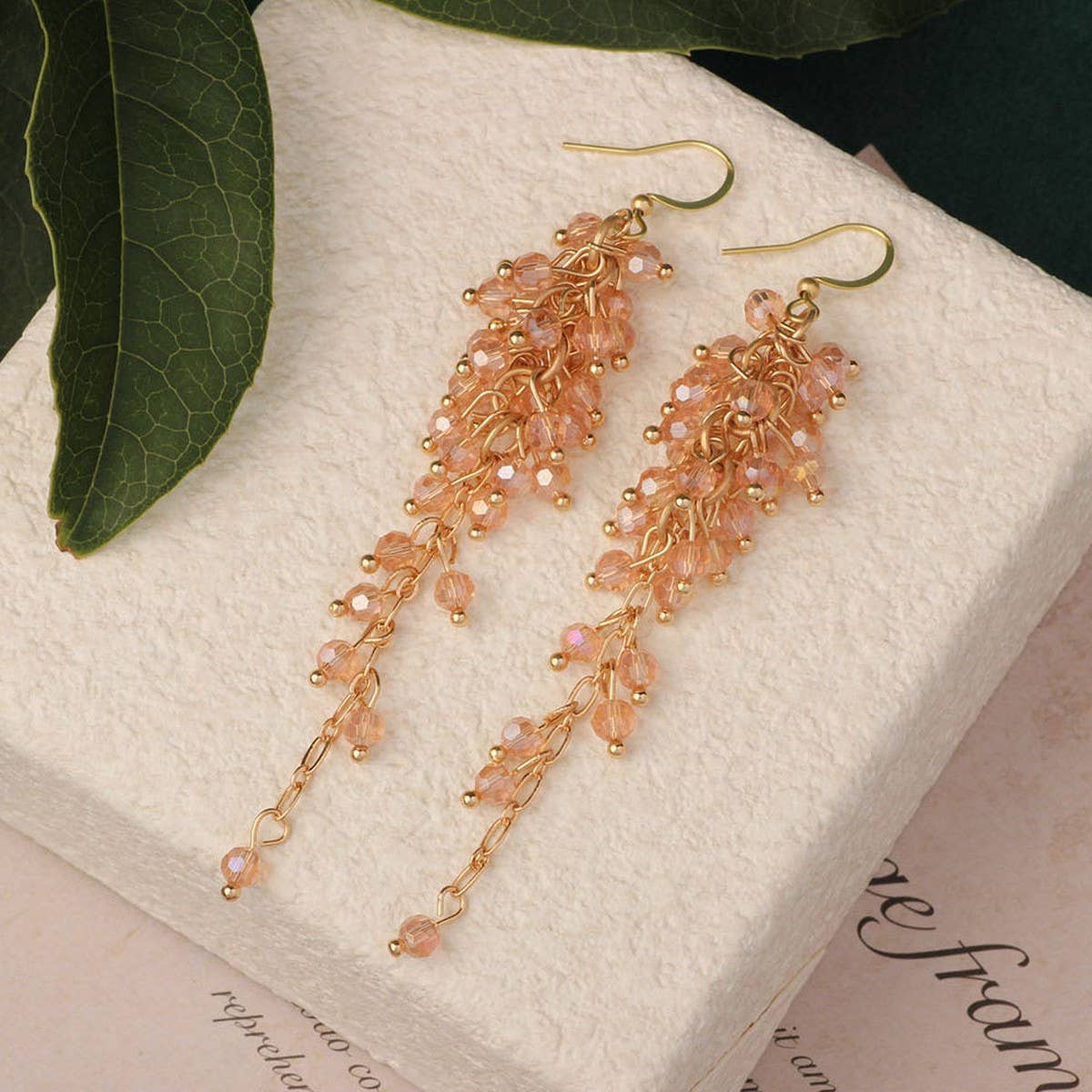 HIGH-GRADE NATURAL STONE WOVEN COLORFUL EARRINGS