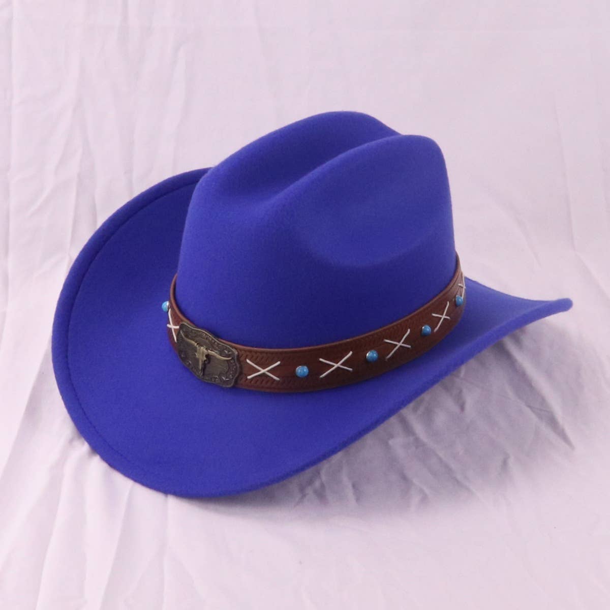 Boho Western Wide Brim Felt Hat for Travel & Sun_CWAH3658
