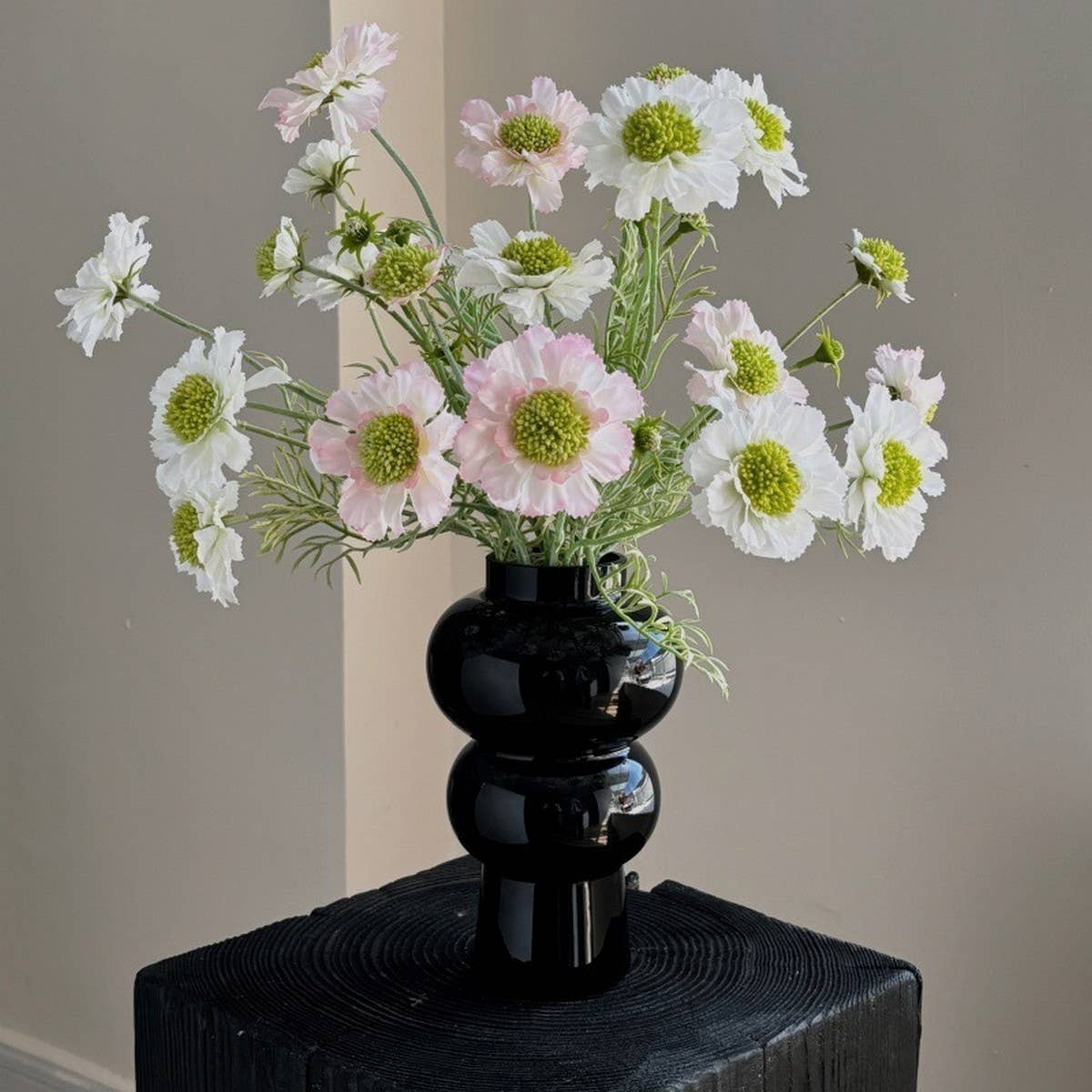Single Stem 5-Head Flocked Cosmos Daisy Flower_CWMM6573