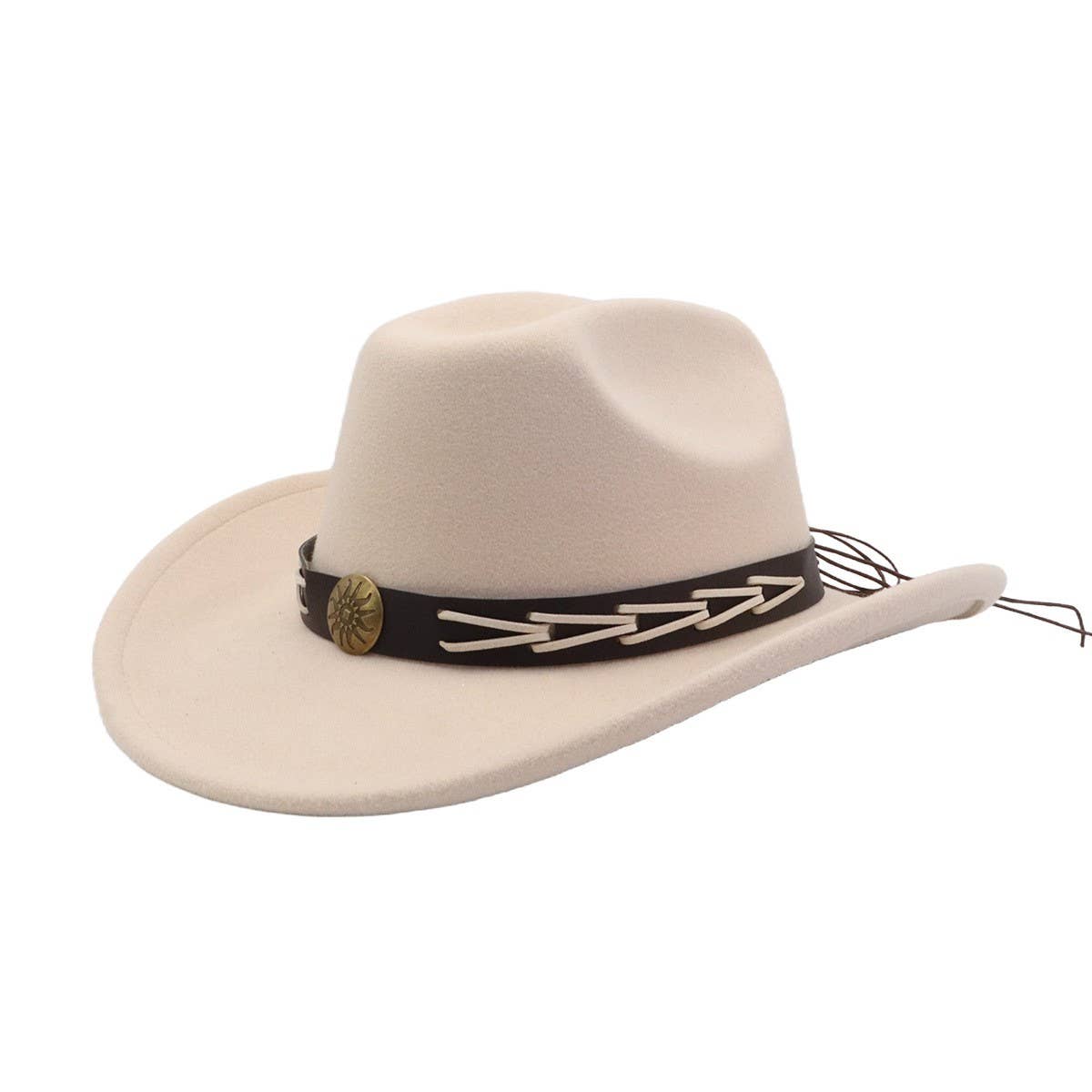 Couples Wool Fedora Hat Cowboy Jazz Style_CWAH04383