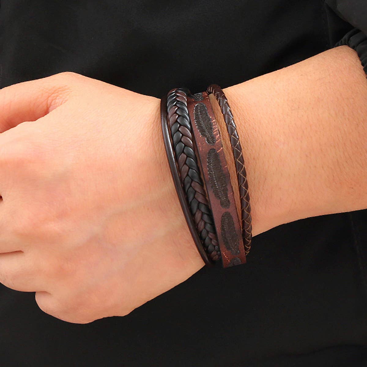NEW FEATHER ALLOY BUCKLE BRACELET