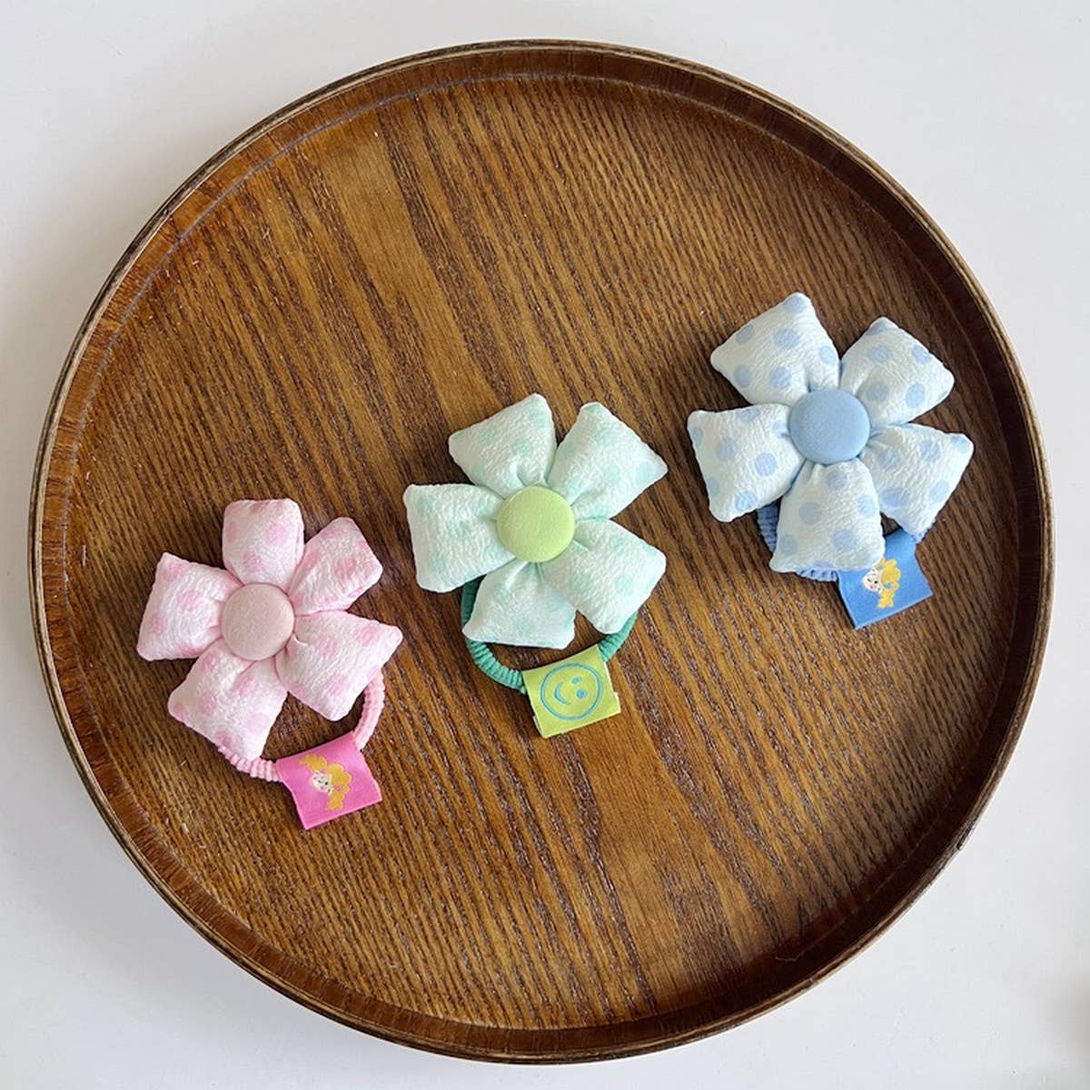 CHILDREN'S MACARON FLOWER HAIR TIE