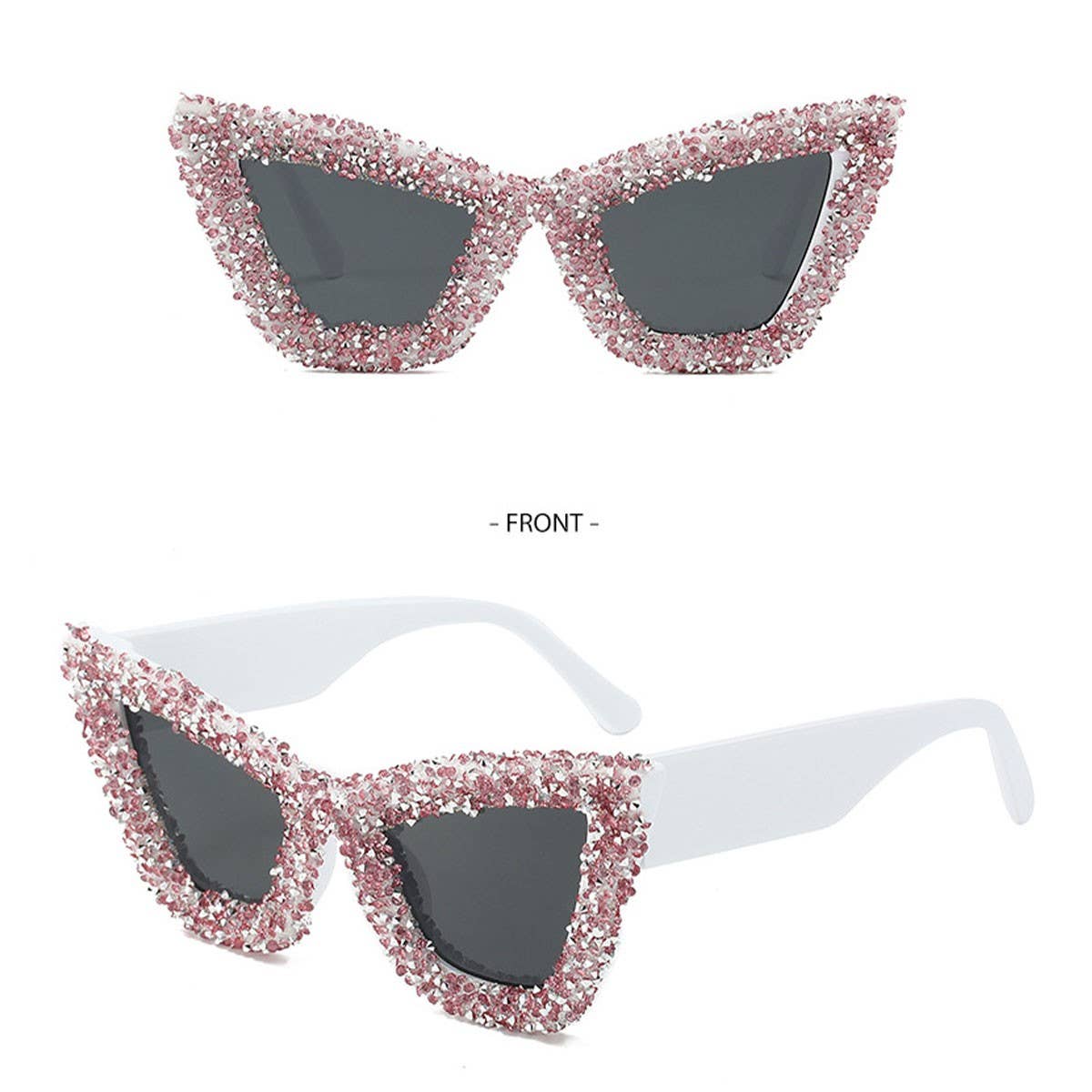 LARGE FRAME CAT-EYE DIAMOND SUNGLASSES_CWASG0860
