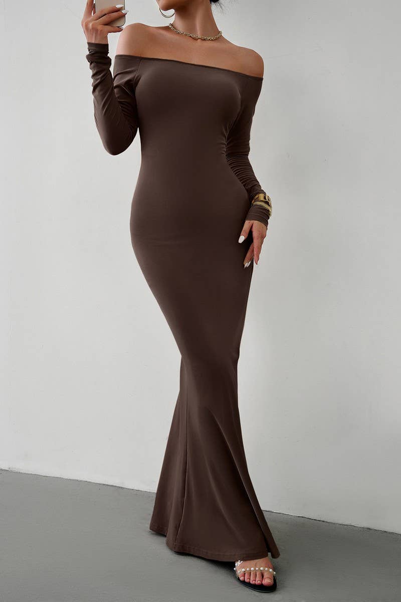 CWDMD1103_Off Shoulder Bodycon Maxi Evening Dress