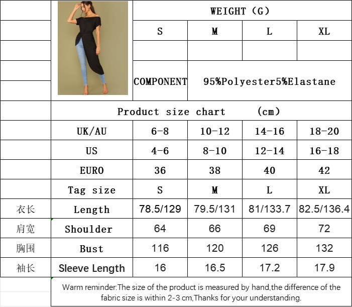 Irregular design elegant solid color long Top