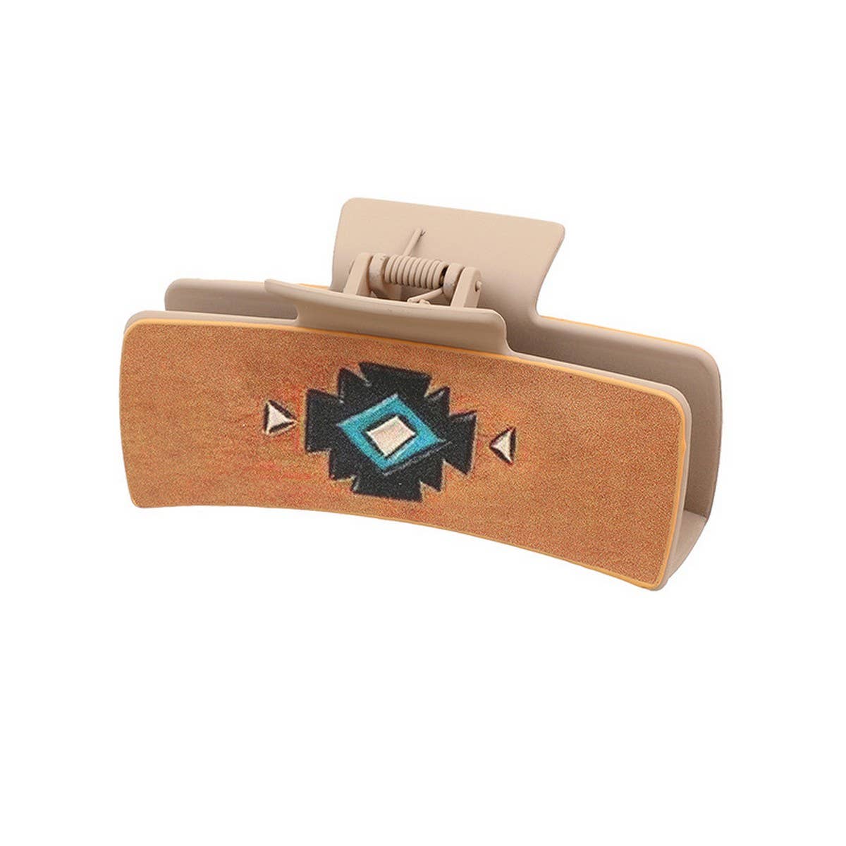 Cowboy Style PU Leather Hair Claw with Cards_CWAHA0586