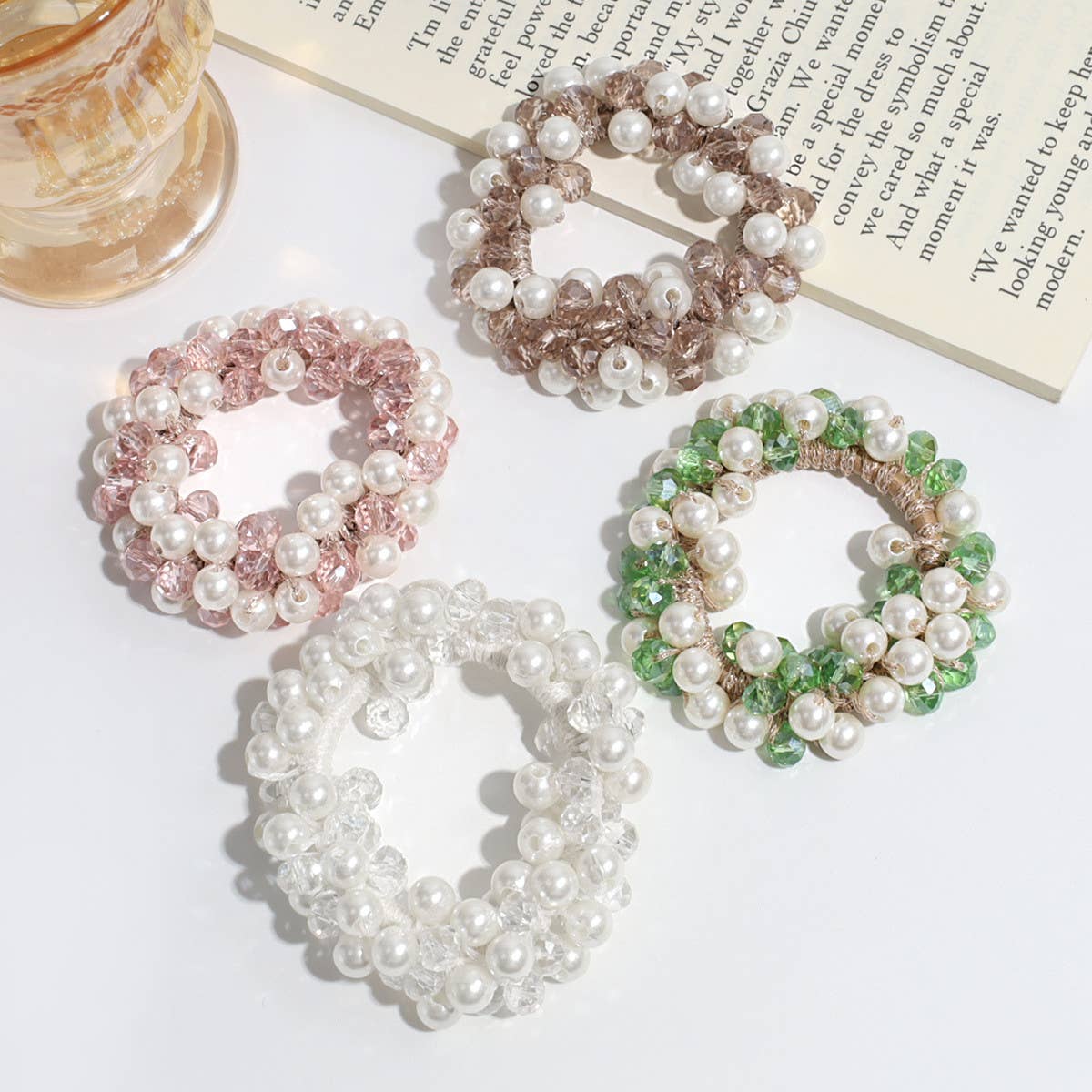 SIMPLE IMITATION PEARL CRYSTAL HAIR ROPE_CWAHA2202