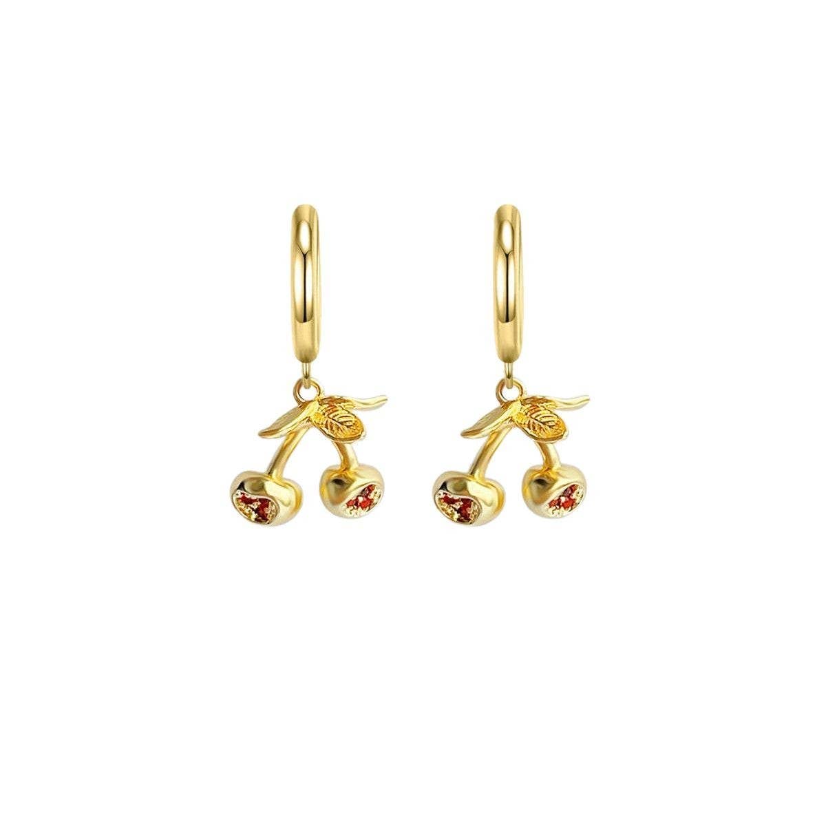 High-end Fashion Fruit Series Gold Earrings