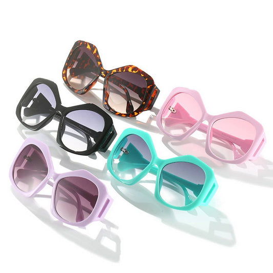 LARGE FRAME POLYGONAL FUTURISTIC TECHNOLOGY GLASSE