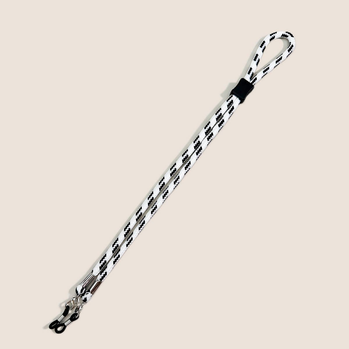 COLORFUL DUAL COLOR BLOCK BRAIDED GLASSES LANYARD