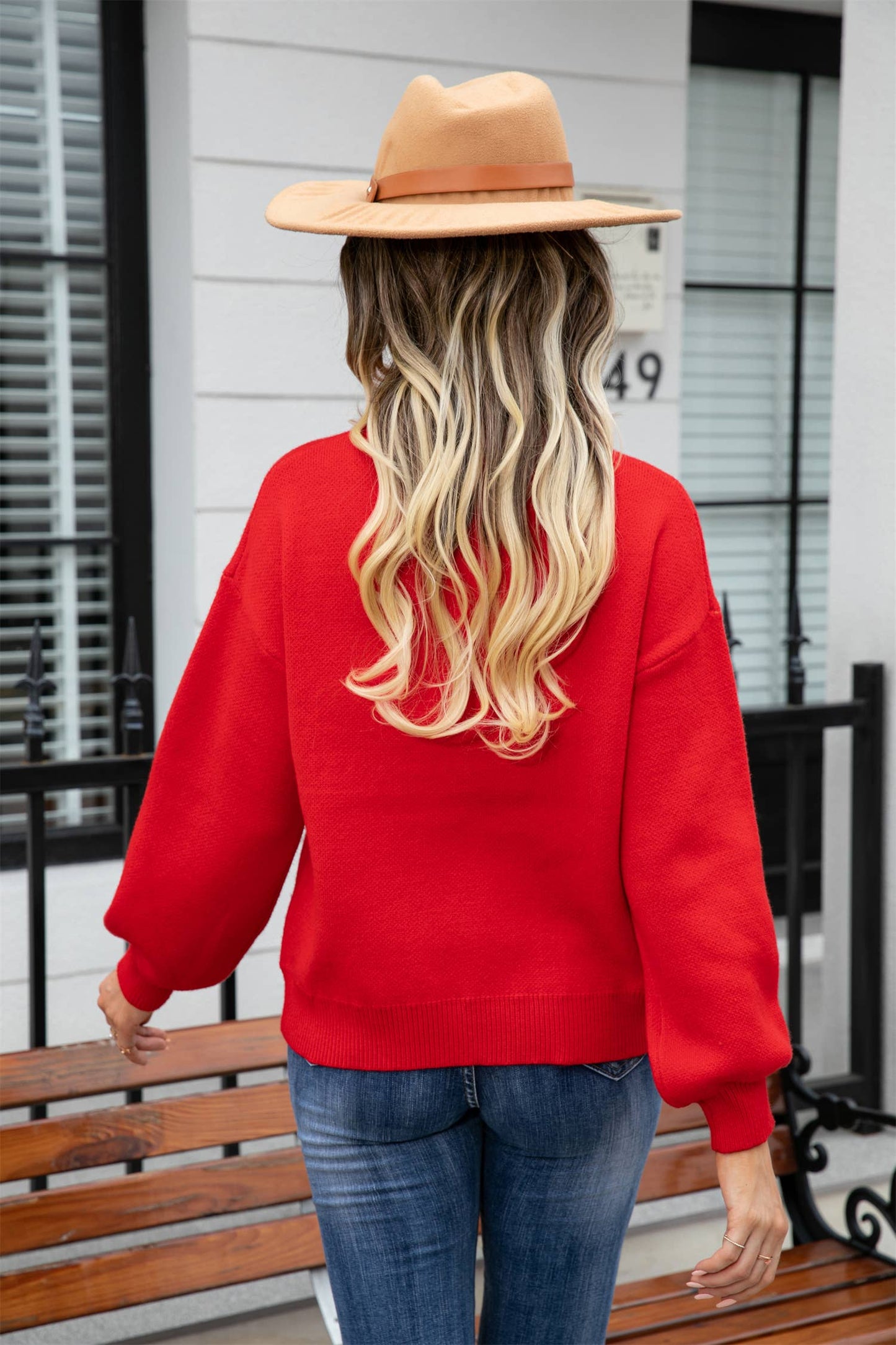 WOMEN LOVELY HEART PRINT PULLOVER SWEATSHIRT_CWOSWL1553