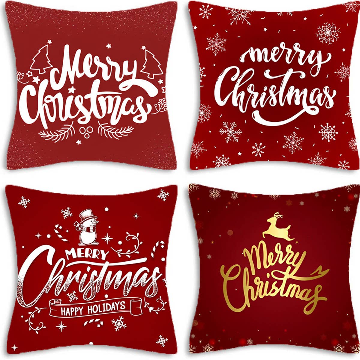 PRINTED VALENTINE'S DAY SNOWFLAKE PILLOW COVER_CWMM0776