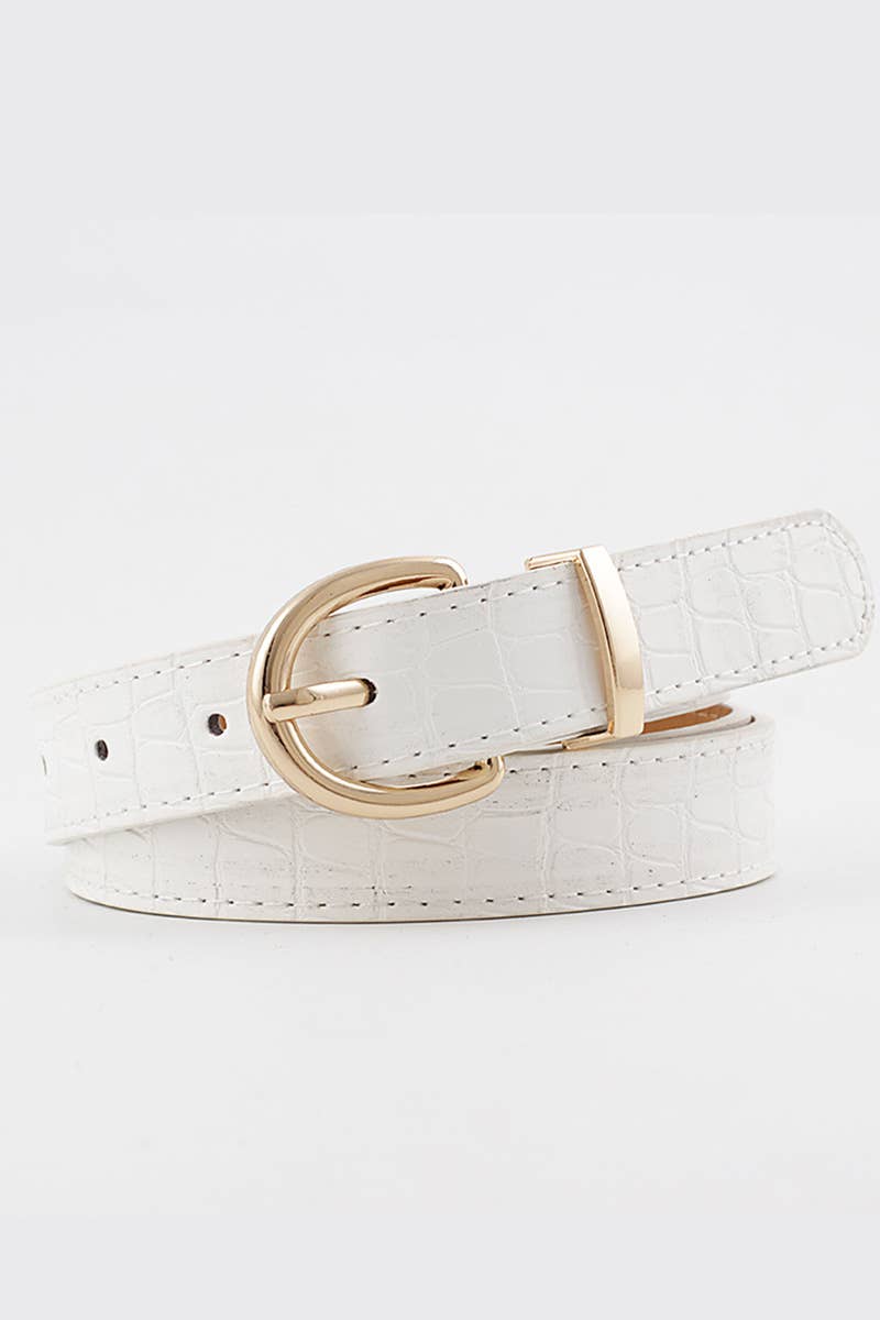 ROUND BUCKLE LEATHER BELT_CWABE0081