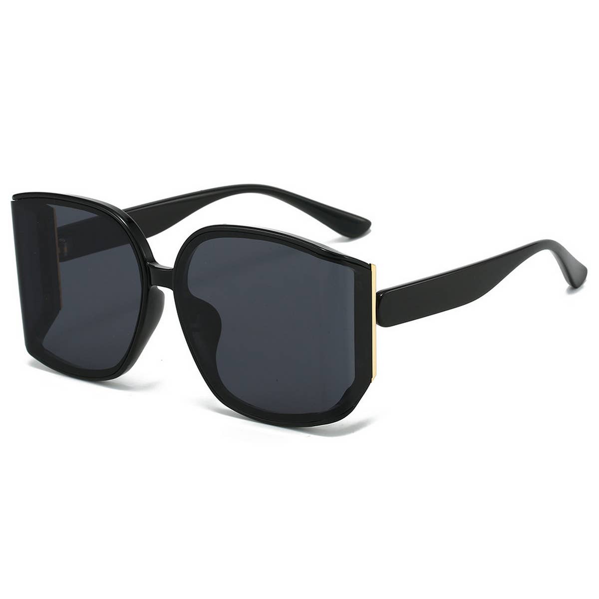 ANTI-UV LARGE FRAME POLYGONAL CURVED SUNGLASSES_CWASG0392