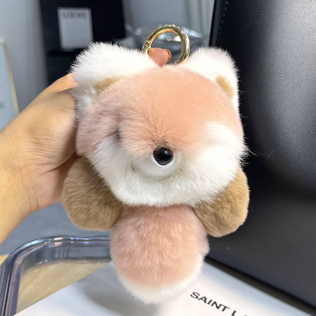 LITTLE FOX CAR KEYCHAIN PENDANT CUTE PLUSH DOLL
