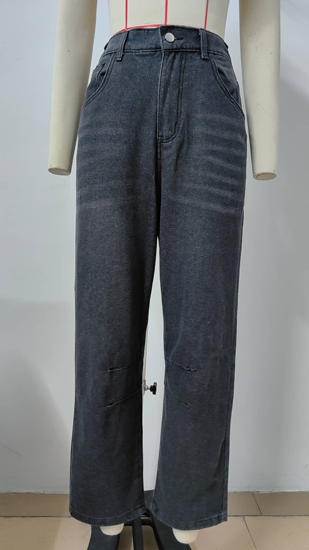 WASHED LOOSE HARLAN DENIM NINE-POINT PANTS
