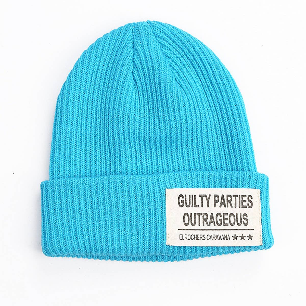 CWAH04358_GUILTY PATCH KNIT BEANIE WINTER WARM HAT
