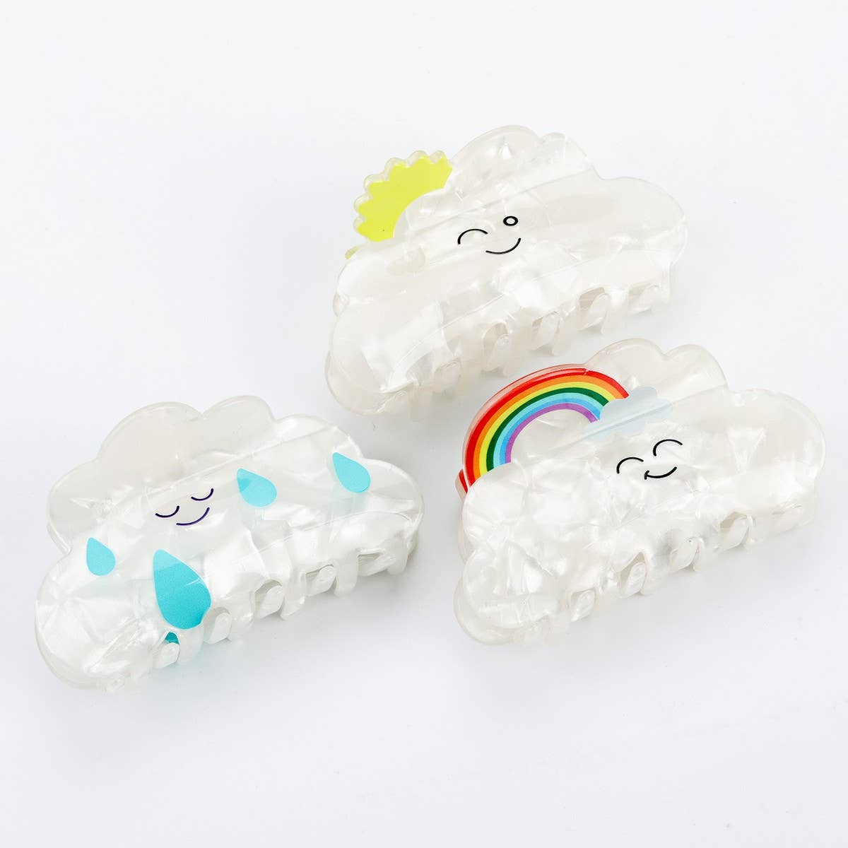 CWAHA1392_WHITE CARTOON SERIES HAIR CLAW CLIP