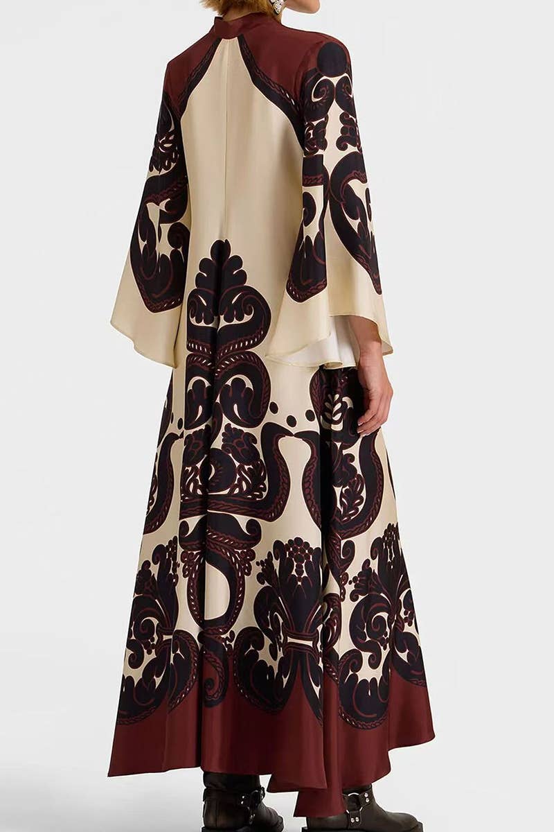 CWDMD5471_TEMPERAMENT COMMUTING CONTRAST COLOR DRESS