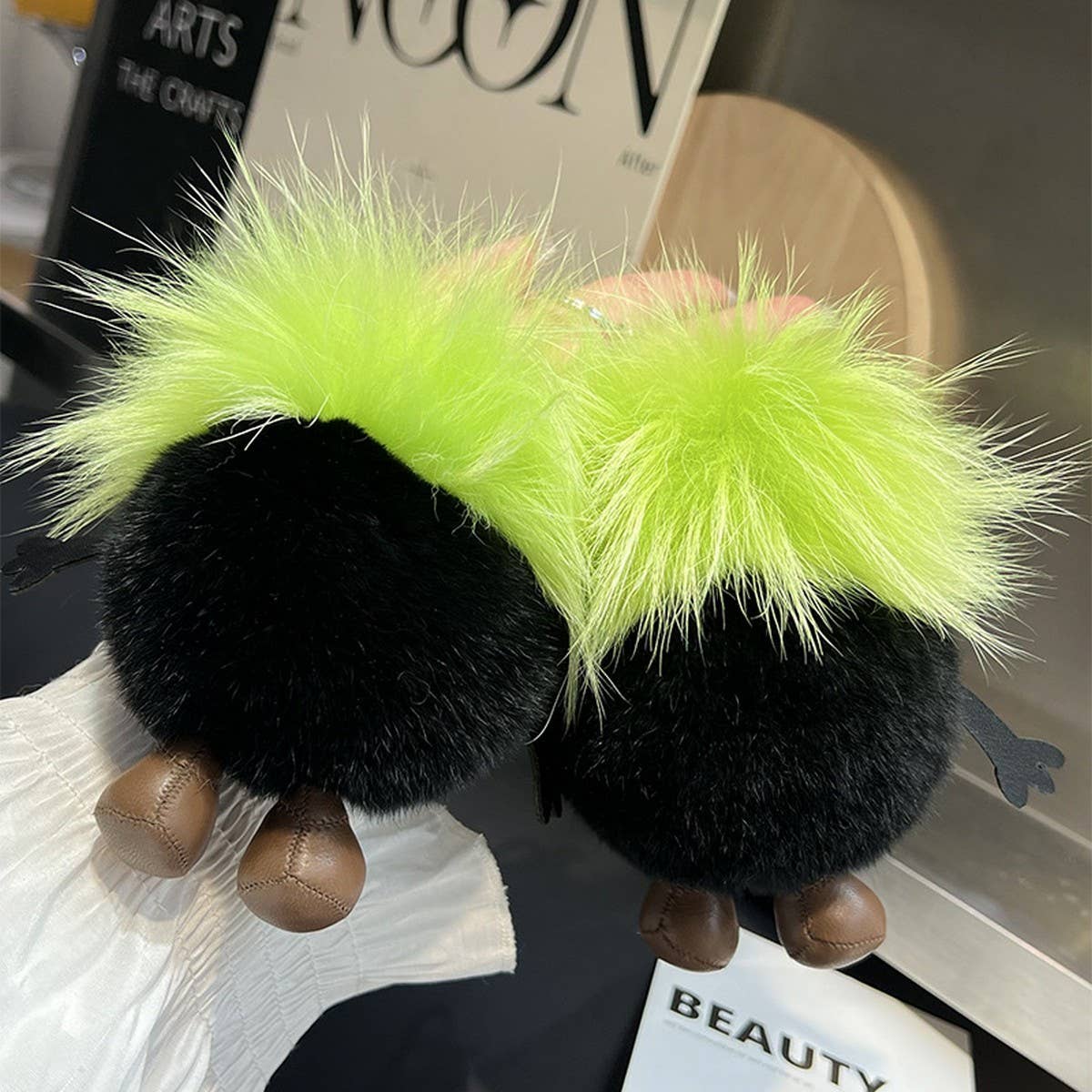 CUTE LITTLE COAL BRIQUETTES CAR KEYCHAIN PENDANT