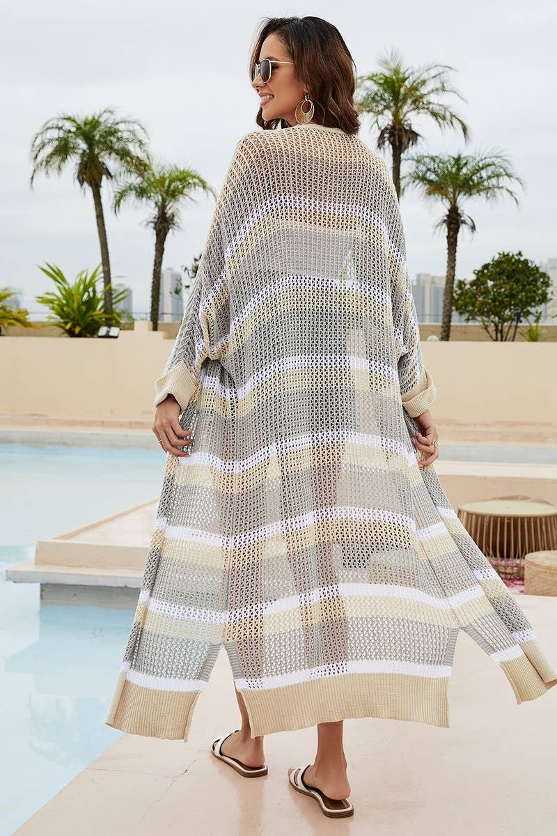 CWOCAL0588_Mesh Crochet Slouchy Open Front Cardigan Sweater