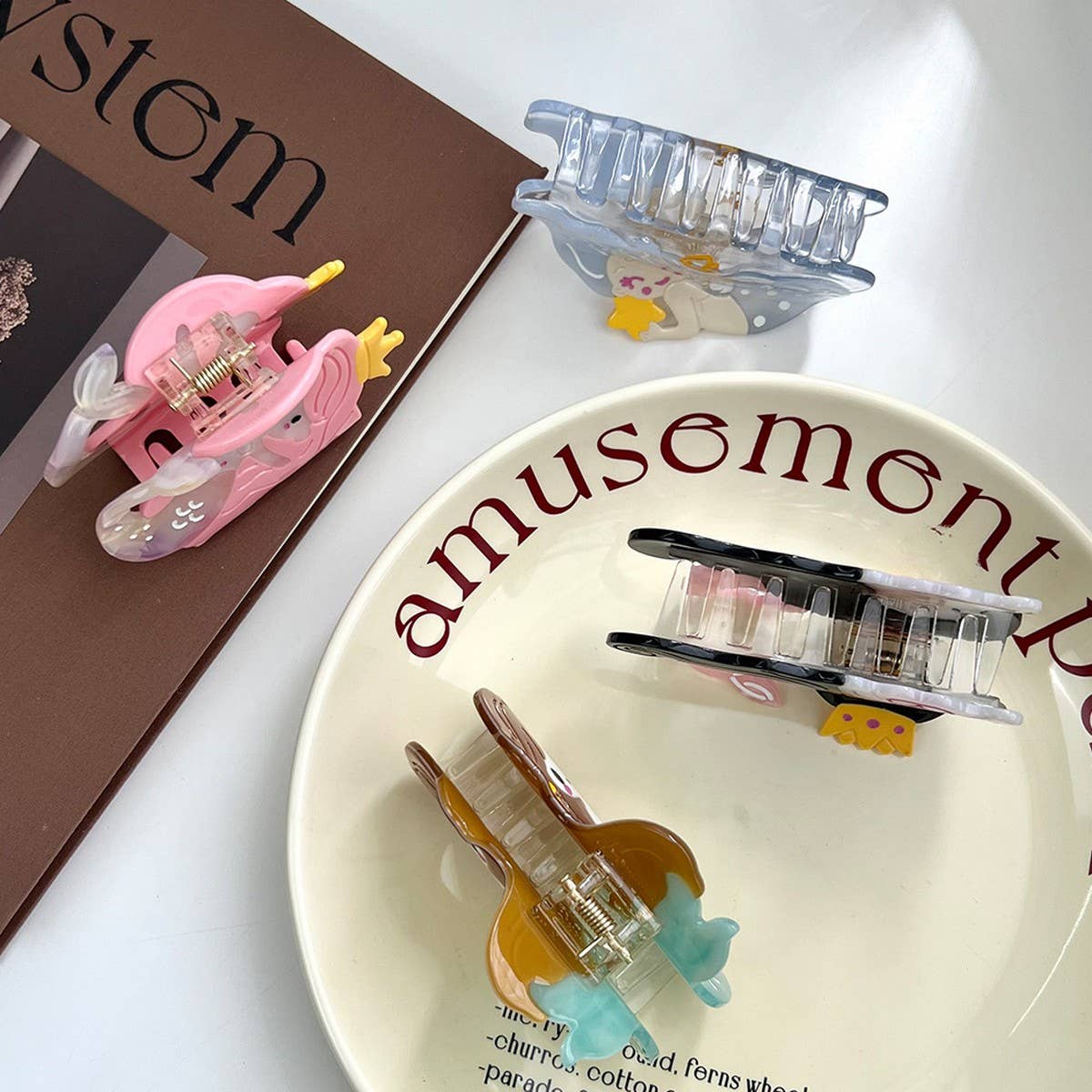 Fairy Tale Mermaid Acetate Claw??œStar Ocean Hairpin_CWAHA5906