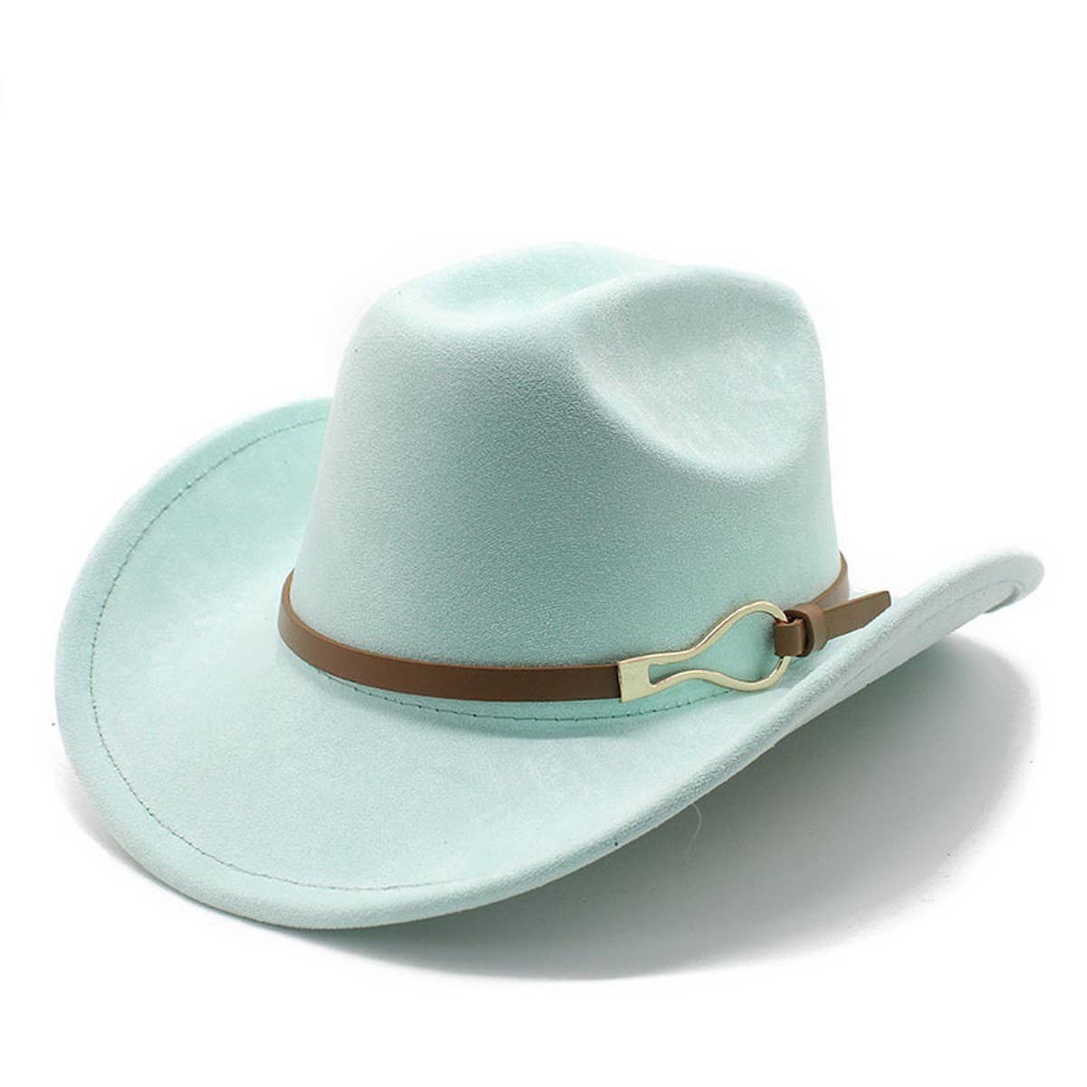 Belt Buckle Western Cowboy Hat Adjustable Brim_CWAH2532