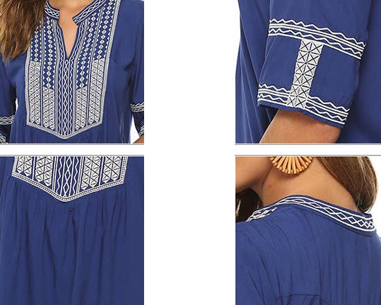 EMBROIDERED SHIRT LOOSE TOP