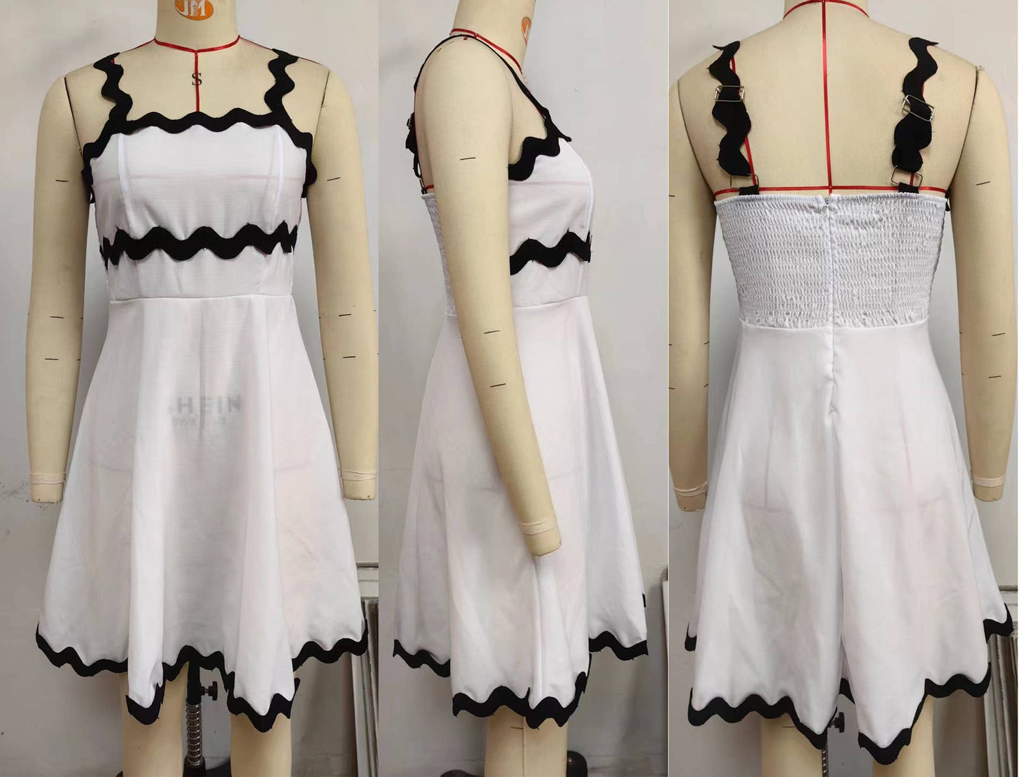 Solid-color sexy halter short dress