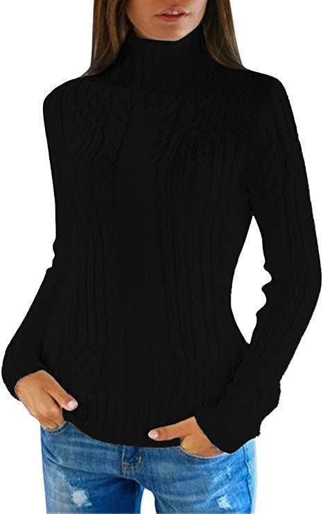 TURTLENECK TWIST FASHION SLIM PULLOVER SWEATER
