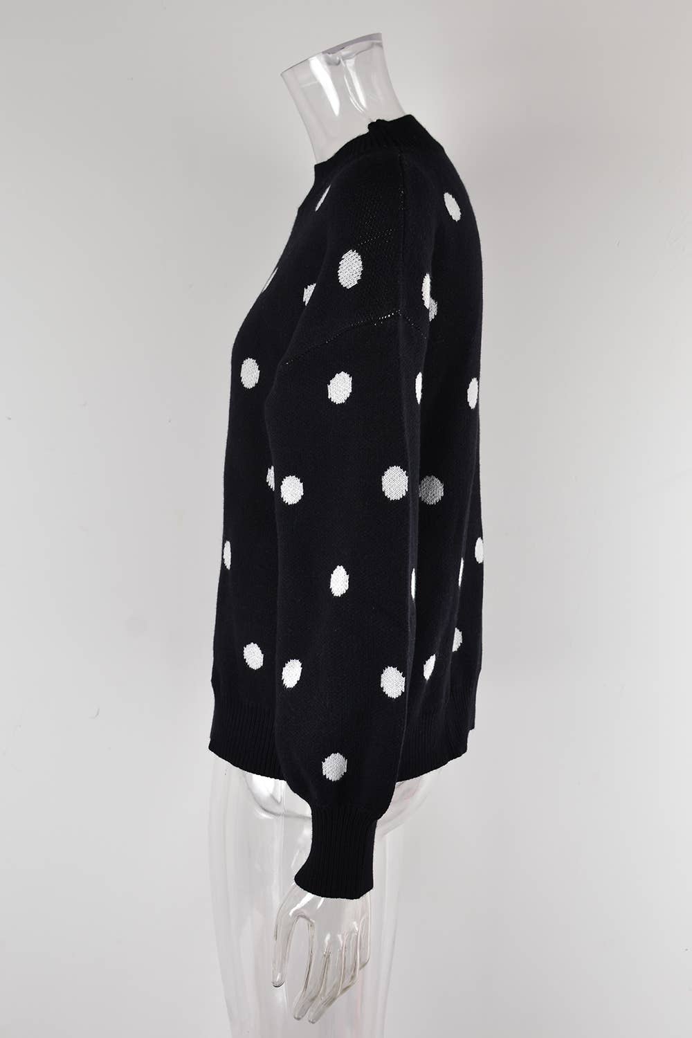 SWEATER KNIT SWEATER POLKA DOT PULLOVER SWEATER