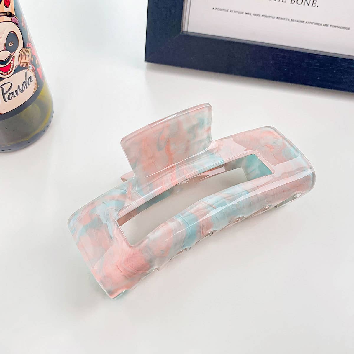 Acrylic Ink Hair Claw - Large Hollow Shark Clip_CWAHA0393