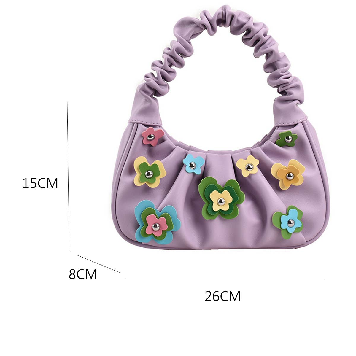 FASHIONABLE PLEATED SHOULDER BAG_CWAB1586