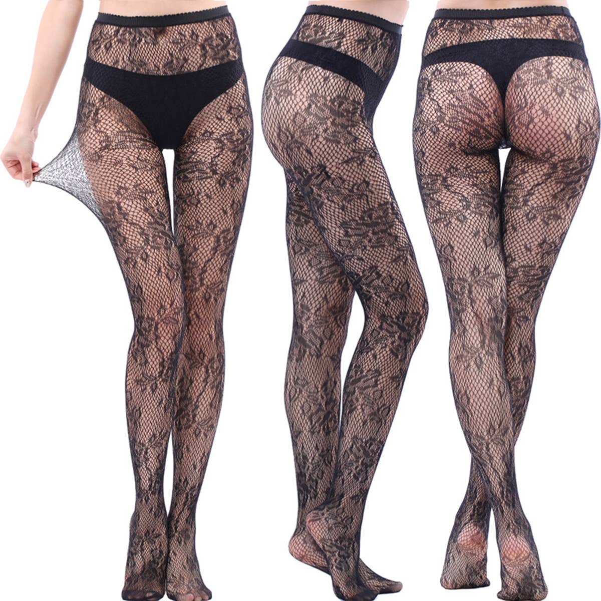 HIGH WAIST TIGHTS FISHNET STOCKINGS PANTYHOSE