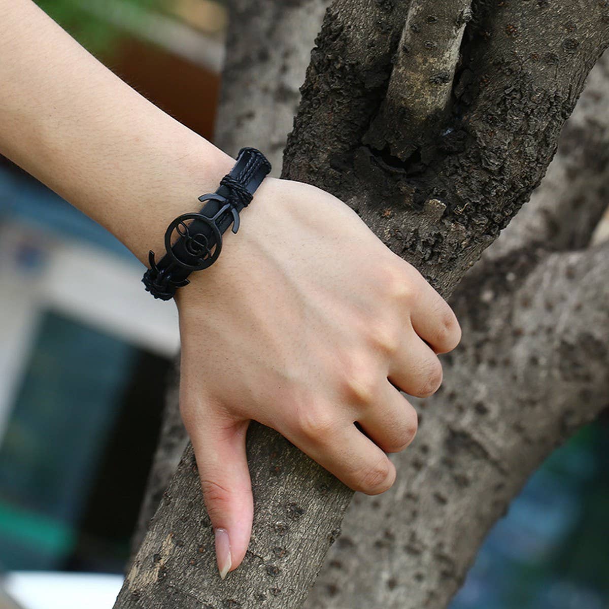 NEW MUSICAL NOTE BRAIDED LEATHER BRACELET